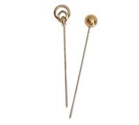 Angoily 2PCS Korean Style Vintage Hair Sticks Set Gold-tone Twisted and Spherical Designs, Multi-functional Hair Chopsticks for Women Daily Wear and Hanfu Accessories