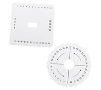 Angoily 2pcs Kumihimo Braiding Disk Handheld Looms for DIY Bracelet Making Square Round Weaving Tools for Beginners Beading Cord Craft Kit for Thread Jewelry and Macrame