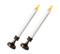 Angoily 2pcs Led Flameless Taper Candles Base for Christmas and Wedding Decor Lifelike Flickering Electronic Candle for All Occasions