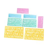 Angoily 2pcs Letter Stencil with Numbers and Symbols Plastic Alphabet Templates for Tracing Painting Learning and Scrapbooking Use Hollow Design for Creative Drawing and Educational