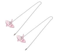 Angoily 2pcs Light Pull Extension Chain Ceiling Fan Chain Extenders Replacement Extension Pink