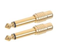 Angoily 2pcs Male to Female Stereo Audio Adapter Jack Converter for Headphones Microphone Piano Speaker High Fidelity Signal Transfer Stable Connection Portable Design