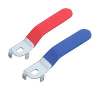 Angoily 2pcs Manual Ball Valve Handle Replacement Lever for Garden Hoses and Machinery, Wear Resistant Iron and Plastic Construction with 5x8mm Hole for Outdoor Faucet Repair