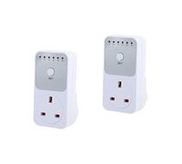 Angoily 2pcs Mechanical Timer Socket Hour Countdown Power Saving for Indoor Use Uk Compatible High Temperature Lightweight and Portable Design