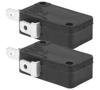 Angoily 2pcs Microwave Door Microswitch Normally Open 2-pin Replacement Parts for Refrigerator and Microwave Oven Accessories Universal Home Appliance Repair