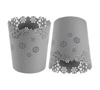 Angoily 2Pcs Mini Desktop Trash Bins Small Waste Containers for Home Office Car, Gray Compact Desktop Garbage Storage with Open Top, Portable Small Trash Can for Desk Organization