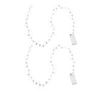 Angoily 2pcs Miniature Dollhouse Christmas String Lights Fake Light String for Festive Holiday Scenes Tiny Dollhouse Decor Accessories Enhancing Ambiance and Craft Creativity