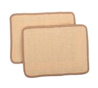 Angoily 2pcs Natural Sisal Cat Scratch Pad Pet Mats for Indoor Cats Bunny Scratch Pads Rabbit Scratching Mat