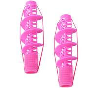 Angoily 2pcs No-heat Hair Curlers for Women, Flexible Plastic Spiral Rollers with Rubber Bands, Secure Hold DIY Styling Tools for Home Use to Create Voluminous Waves and Curls
