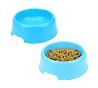 Angoily 2Pcs Non-Slip Pet Feeding Bowl Lightweight Plastic Dog Bowl for Food and Water for Cats and Puppies Easy to Materials Blue
