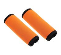 Angoily 2pcs Orange Neoprene Luggage Handle Covers with Anti-slip Polyester Grip Protectors Multi-functional Design to Protect Car Door Handles and Luggage from Wear and Dirt