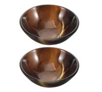 Angoily 2Pcs Ox Horn Decorative Bowls 7.5Cm Black Pattern Mini Gua Sha Bowls Multi-Functional Small Tea Cups and Ingredient Dishes for Home Décor and Serving
