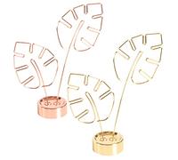 Angoily 2Pcs Photo Clip Holders with Base Rose Gold and Gold Note Clamps for Desktop Decor Wedding Party Office Memo Stand Table Display Accessories