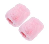 Angoily 2pcs Pink Microphone Windshield Pop Filter Covers Compatible with Sennheiser Mk4 Condenser Mics, Plush Mic Filter Covers for Studio Recording and Ktv Use