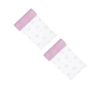 Angoily 2pcs Pink Snowflake Organza Tulle Roll Yards Glittering Polyester Gauze for Christmas Decoration Wedding Gift Wrapping Party Table and Arch Accents