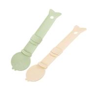 Angoily 2pcs Plastic Cat Ladle Wet Cat Treat Dispenser Multi Functional Design Abs Material 10.41x2.36x0.39in Dimensions Feeding Food Giving Water and Small Dogs Pet Owning Household