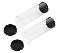 Angoily 2pcs Plastic Golf Ball Tube Case Portable Golf Ball Carrying Box 4.5x13.5cm Compact Organizer for Outdoor Storage and Display