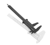 Angoily 2pcs Plastic Vernier Calipers Measuring Tool with Dual Head Design and Easy to Read Scale, Portable and Sturdy for Carpentry and Lab Use, High Precision Pocket Measuring Ruler
