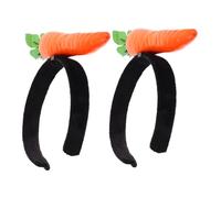 Angoily 2pcs Plush Carrot Headbands Easter Hair Bands Cartoon Funny Cosplay Headwear Party Accessories for Adults and Boys and Girls