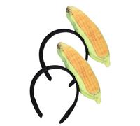 Angoily 2pcs Plush Stuffed Corn Headbands for, Cute Vegetable Hair Accessories for Halloween, Cosplay, Party Costume Accessories