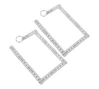 Angoily 2pcs Portable Foldable Measuring Rulers 0.5m White Plastic Metric Folding Carpenter Ruler for Woodworking and DIY Construction Tasks