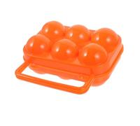 Angoily 2pcs Portable Folding Handle Egg Carrier Holder Plastic Egg Storage Box Container for Kitchen Outdoor Camping