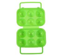 Angoily 2pcs Portable Folding Handle Plastic Egg Carrier Holder Storage Box for Camping Kitchen Organisation Holds Eggs