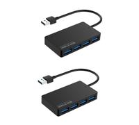 Angoily 2pcs Portable Usb Data Expansion Hub Port Multipurpose Splitter for Laptops and Tablets Compact Indicator for Power Status Lightweight and Backwards Compatible