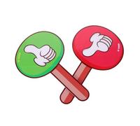 Angoily 2Pcs Portable Voting Paddles Double Sided Judging Boards with Thumb Up Down for Classroom Interaction PVC and Tempered Material Easy to Use