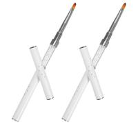 Angoily 2pcs Professional Double Ended Nail Art Pens with Metal and Fiber Material, Designed to Create Intricate Nail Art Designs, the Go Services and Gel Polish Applications