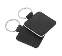 Angoily 2pcs PU Leather Sublimation Keychains Double Sided Heart DIY Blank Keyrings for Crafting Durable and Stylish Bag Charms for Ornament Making and Art Supplies