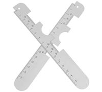 Angoily 2Pcs Pupillary Distance Ruler Aluminum Optical Pupillometer Dual-Scale for Eyeglasses Measurement, Portable Small Eye Distance Measuring Tool for Optometrists