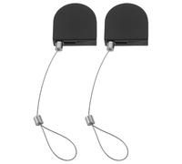 Angoily 2pcs Retractable Jewelry Security Cable Lock with Double Lock Clips 90cm Telescopic Anti-Lost Wire Tether for Display Cases and Remote Controls