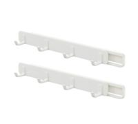 Angoily 2pcs Retractable Wall Gap Hooks White Abs Easy Installation Foldable Storage Hooks for Cabinet and Wardrobe, Minimalist Contemporary Design, Not Easy to Fall