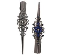 Angoily 2pcs Retro Rhinestone Hair Clips Duckbill Hair Clamp Alloy Material with Simple Appearance Stay in Place for Home Use and Professional Salon Supplies