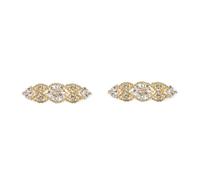 Angoily 2pcs Rhinestone Applique Patch for Shoes Bags and Clothing Durable Embroidery Crystal Decoration Application Wedding Bridal Accessory Embellishment Gold Tone