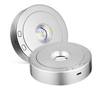 Angoily 2pcs Rotatable Led Light Bases Multiple Modes for Displaying Crystals Art Jewelry Elegant Display Holders for Warm Atmosphere and Visual Effects