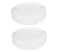 Angoily 2pcs Round Ceiling Light Shade Replacement Plastic Flush Mount Covers with Yellowing Diffuser for LED Fixtures Easy Twistlock Installation Durable Bulb Guard for Bedroom Kitchen