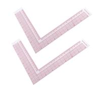 Angoily 2pcs Shaped Sewing Ruler with Clear Scale Tailor Measuring Square for Pattern Making Flexible Grading Garment Gauge for Precise Fabric Drafting and Design