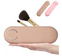 Angoily 2pcs Silicone Makeup Brush Holder Reusable Travel Organizer and Multi-Functional Design for Brushes Lipsticks and More Easy to Clean and Stylish