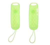 Angoily 2pcs Silicone Remote Control Case Sleeve Glow in Dark Green, Protective Cover Compatible with Popular Tv Brands Remote for Home Entertainment