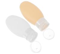 Angoily 2Pcs Silicone Suction Bottle Travel Containers 100Ml Leak-Proof Refillable Toiletry Dispensers for Trip and Camping