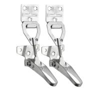 Angoily 2pcs Silver Beehive Box Connectors with Toggle Clamp Latch Equipment Secure Buckle Clasp for Bottom Box and Super Easy Installation Beekeeping Tools