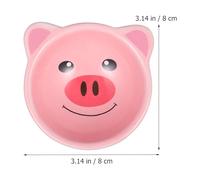 Angoily 2pcs Small Ceramic Hamster Feeding Bowls with Cute Animal Head Design, Anti-spill Pet Food Bowls for Hedgehogs and Chinchillas, Suitable for Small Animals Random Style