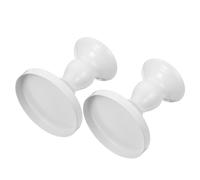 Angoily 2pcs Small White Cake Stand High Base, Modern Dessert Display Tray for Wedding and Home Serving, Footed Cake Serving Plate for Snacks and Fruit