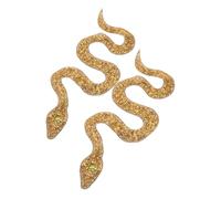 Angoily 2pcs Snake Iron Patch Rhinestone Applique Snake Shape Bling DIY Embellishment for Clothing Shoes Hats Bags Stylish Heat Transfer Accessories