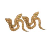 Angoily 2pcs Snake Shaped Rhinestone Patches Bling Appliques for DIY Crafts Clothing Bags Hats Easy Application Durable Stylish Embellishments