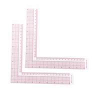 Angoily 2pcs Square Tailor Ruler Clear Plastic Grid Sewing Measuring Tool for Garment Pattern Drafting Quilting and Fashion Design