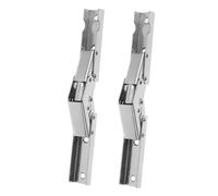 Angoily 2pcs Stainless Steel Cabinet Door Hinges Easy Install Silent Folding Support Brackets for Kitchen Cupboard Doors Space-Saving Hardware