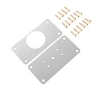 Angoily 2pcs Stainless Steel Cabinet Hinge Mending Plates Rust Flat Repair Brackets for Furniture Cabinet Doors Durable Corrosion Resistant Joining Plates for Wardrobe Shelves and Chairs